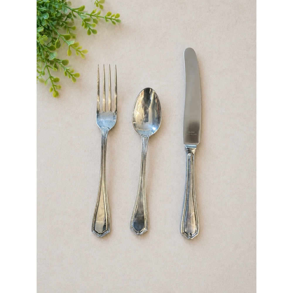 Vintage Birks Sterling Silver Youth Set Fork Knife Spoon Christening Baby Gift